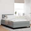 zahrada-XL Posteľ boxspring s matracom Svetlosivá 120 x 200 cm látka 3338755