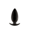 NS Novelties Renegade Spade Large, čierny silikónový análny kolík 10,5 x 4,5 cm