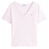 Dámske tričká Tommy Hilfiger Slim Cody V-NK Short Sleeves - Ružový (M)