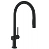 HansGrohe M54 - Drezová batéria Talis s výsuvnou spŕškou, matná čierna 72800670