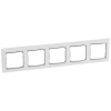 Legrand 770495 VALENA RÁMIK PÄŤNÁSOBNÝ BIELA/STRIEBORNÁ HORIZONTÁLNY + predĺžená záruka na 3 roky