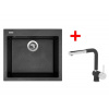 Set Sinks CUBE 560 Metalblack + Mix 3 P GR