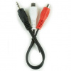 Gembird Kábel MINIJACK - 2x RCA (Cinch) M / F 20 cm (CCA-406)