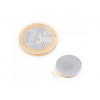 SOLLAU Neodymový magnet valec (samolepící) D 15x1 mm, Neodym, N40, ponikelovaný