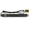Rozvodný panel LEXI-Net 8x230V-IEC320 C14, ČSN, vypínač s kontrolkou, rack 19 '' 1U, kábel 1,8m 50876200