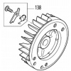 ND MAKITA / DOLMAR Magneto, ventilátor, PS460, PS4605, PS500, DCS4600, 1811