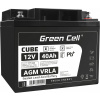 GREEN CELL 40Ah Batéria AGM CUBE IP54 12V VRLA GEL DEEP CYCLE