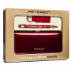 Peňaženka - Peterson Wallet Prírodná koža Red PTN BC -467 - Dámsky produkt (Peterson červená lakovaná kožená súprava peňaženky)