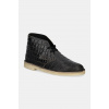 Kožené poltopánky Clarks Originals Desert Boot pánske, čierna farba, 26179165