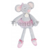Plyšová bábika myška Mouse My Doudou Ballerine Doudou et Compagnie ružová 30 cm v darčekovom balení od 0 mes DC3975