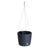 Kvetináč Prosperplast RATO ROUND W 25,6 cm závěsný antracit