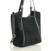 MARCO MAZZINI Dámska kožená taška typu hobo | čierna s294a
