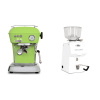 Ascaso Dream ONE, Fresh Pistachio + Ascaso H64, white