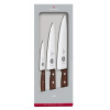 Victorinox 5.1050.3G Sada kuchynských nožov, 3-dielna, hladká čepeľ, darčekové balenie, drevená