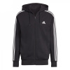 adidas Essentials French Terry 3-Stripes Zip pánska mikina Black/White L