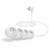 Predlžovací Kábel bubnový Connect IT 3 m 4 ks zásuviek biely