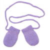 Zimné pletené dojčenské rukavičky - lila Baby Nellys 8596309003351