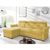 Rohová sedacia súprava Parris, žltá kari látka,ľavý roh