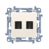 HDMI 2-zásuvka KONTAKT SIMON 10 béžová CGHDMI2.01/41