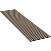 Denpanels Akustický panel WOOD Dub sivý prírodný MDF čierna plsť 240 x 60 x 2 cm