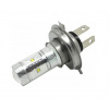 LED autožárovka 12-24V, H4, CREE LED, 30W (6x5W) bílá