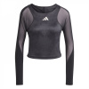 adidas Tennis Paris FreeLift Long Sleeve Top Womens CARBON/BLACK 8 (XS)