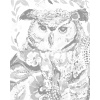 ZUTY Bodkovanie - KVETINOVÁ SOVA Rámovanie: vypnuté plátno na rám, Rozmer: 40x50 cm