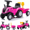 Odrážadlo traktor s prívesom Sun Baby J05.043.1.3 ružové