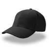 Atlantis | Pilot, Brúsená 6 panelová bavlnená keprová šiltovka, čierna