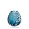 Bohémia Crystal Ručne brúsená váza Lily Azúrová 210mm