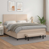 Box spring postel s matrací cappuccino 180 x 200 cm umělá kůže Hnědá 3137562