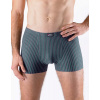 GINA pánské boxerky s kratší nohavičkou, kratší nohavička, šité 73131P - tm. šedá aqua - 58/60