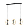Luster Eglo 43462 BASILDON E27 3x40 W čierno/hnedý