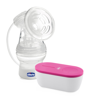Chicco Elektrická Prenosná Odsávačka Materského Mlieka Travel Pink USB
