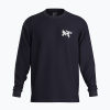 Pánske tričko s dlhým rukávom Arcteryx Kragg SL Cotton Bird Tile black / arctic silk