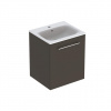 Geberit Selnova Square - Umývadlová skrinka 635x538x480 mm, s umývadlom, 1 dvierka, lávová mat 501.249.00.1