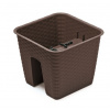 PROSPERPLAST kvetináč na zábradlie 28x28cm RATOLLA DRLB280-440U umbra plastový