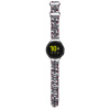 Hello Kitty - silikónový remienok s motívom hlavičiek a prúžkov pre Samsung Watch 4 / 5, Huawei Watch GT 3 (42 mm) / GT 3 Pro (43 mm) – čierny KF2345713