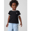 GAP Baby rebrované tričko s logom Čierna 5YRS Čierna Čierna