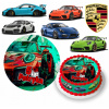 DIGITÁLNA TLAČ Opłatek na tort PORSCHE AUTÁ + TEXT ZADARMO 4