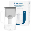 Sklenená filtračná kanvica Wessper D2 BOROSILICATE 3l sivá + filter