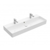 Villeroy & Boch Memento 2.0 - Dvojumývadlo nábytkové 120x47 cm, s prepadom, 2 otvory na batériu, CeramicPlus, alpská biela 4A22CKR1