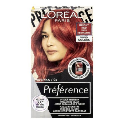 L'Oréal Paris Préférence Vivid Colors Farba na vlasy Všetky typy vlasov Farbené vlasy 60 ml odtieň 8.624 bright red pre ženy