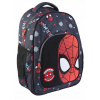 Školský batoh viackomorový Spiderman Cerda odtiene šedej a striebornej 32 l