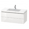 Duravit L-Cube - Skrinka s umývadlom, 50x100x48 cm, 2 zásuvky, biela vysoký lesk LC6928O2222