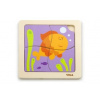 Viga dřevěné puzzle 4 dílky ryba