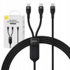 Baseus CASS060001 USB-C (M) - 2x USB-C (M), 1,5m, černý