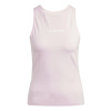 adidas Essentials Linear Slim Cotton Tank Top Womens Clear Pink M (12-14)