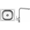 Set Sinks N4 (dřez Classic 500 V 0,5 mm, matný + baterie Elka Chrom - lesklý)