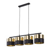 HILTON Stropné závesné svietidlo Luster čierny a zlatý Moderné 4xE27 4342 TK Lighting